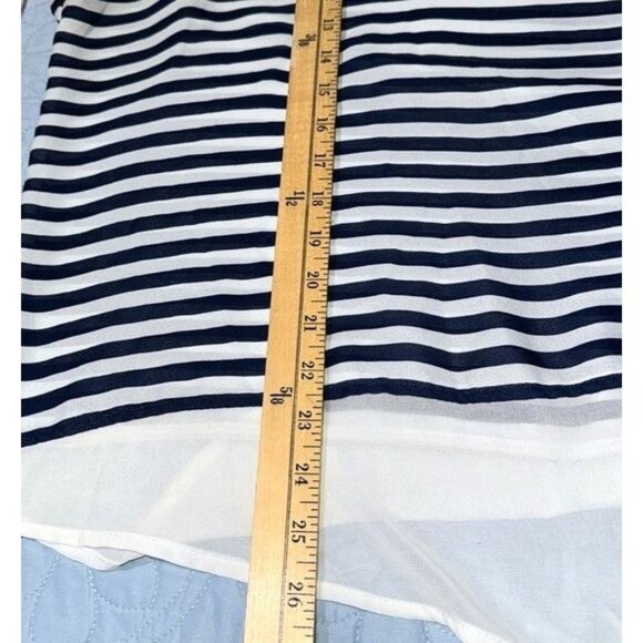 A.n.a Navy & White Striped Womens Top 1X - Picture 8 of 8